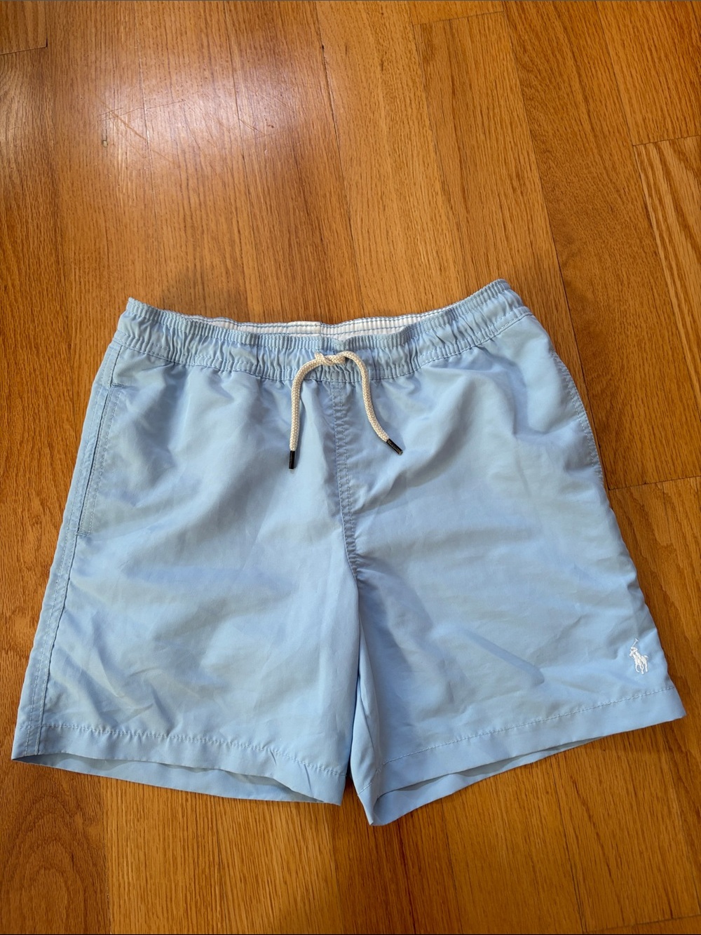 Polo Ralph Lauren Light Blue Boy’s Swim Trunks with Drawstring - Size M (10/12)